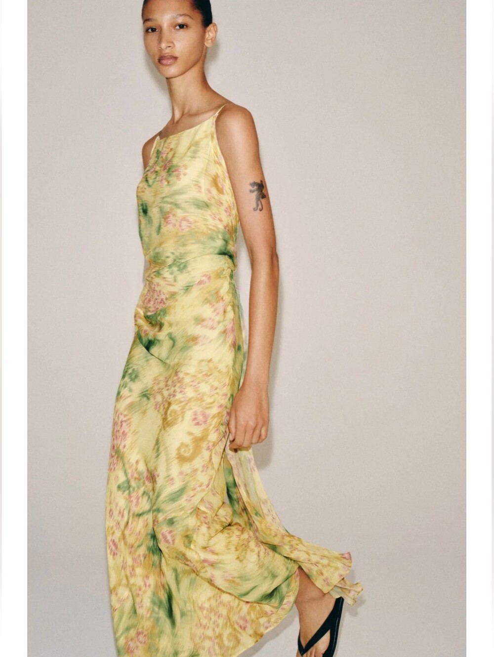 Zara ZW COLLECTION PRINTED BOW DRESS